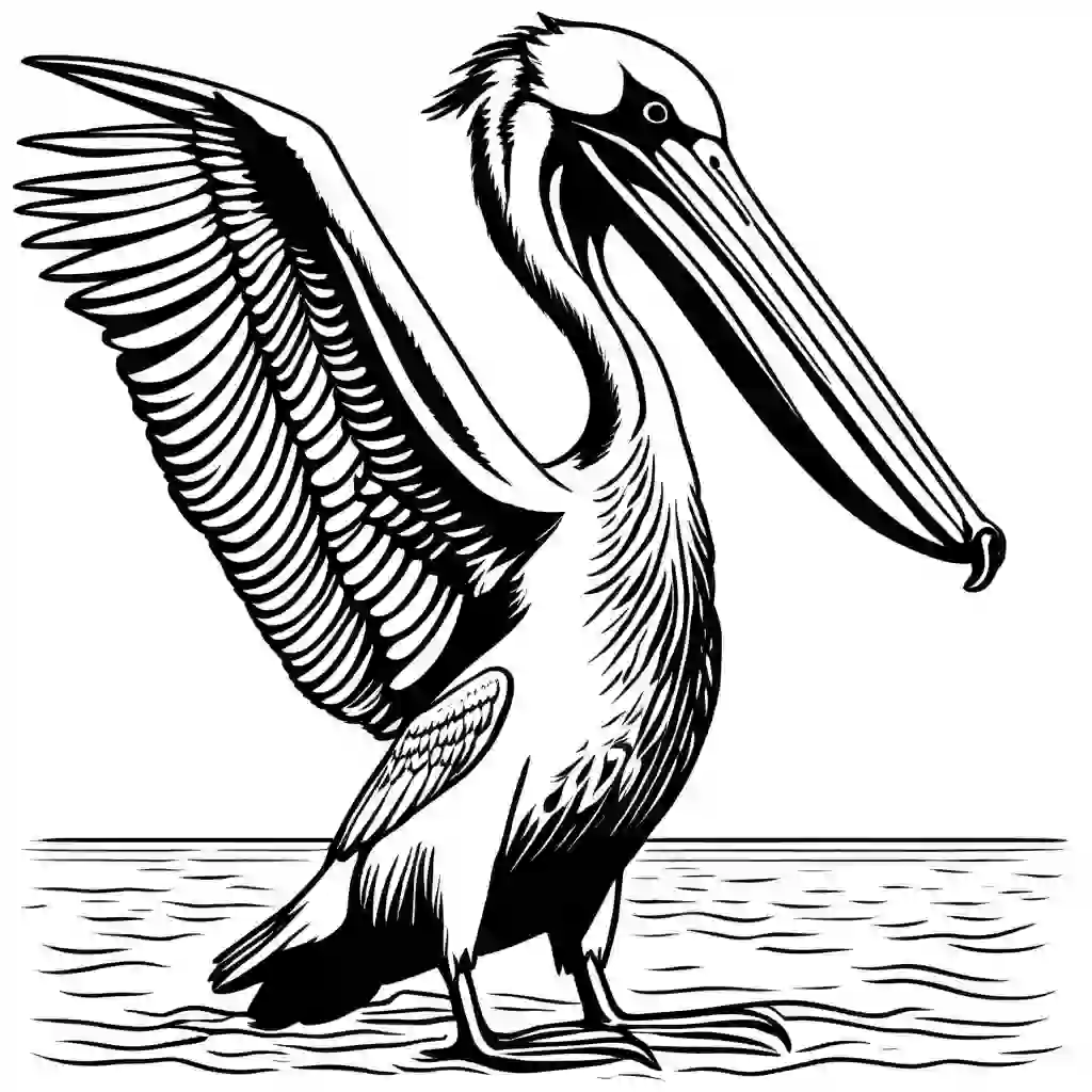 Pelicans coloring pages